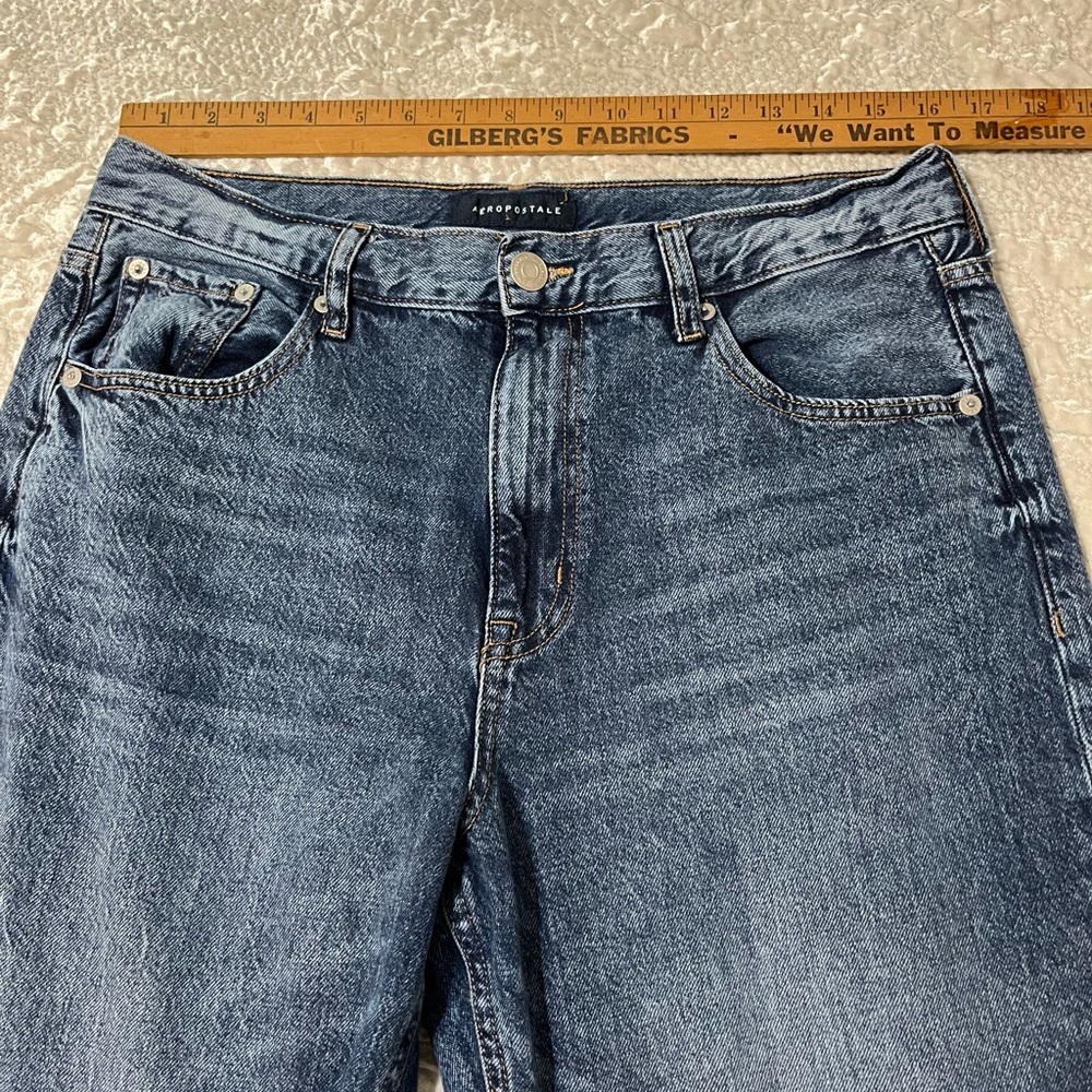 Aeropostale Women’s 90s Baggy Dark Blue Jeans. Size 10R - Picture 7 of 8